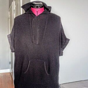 Relativity Black Knit SS Cotton Hoodie